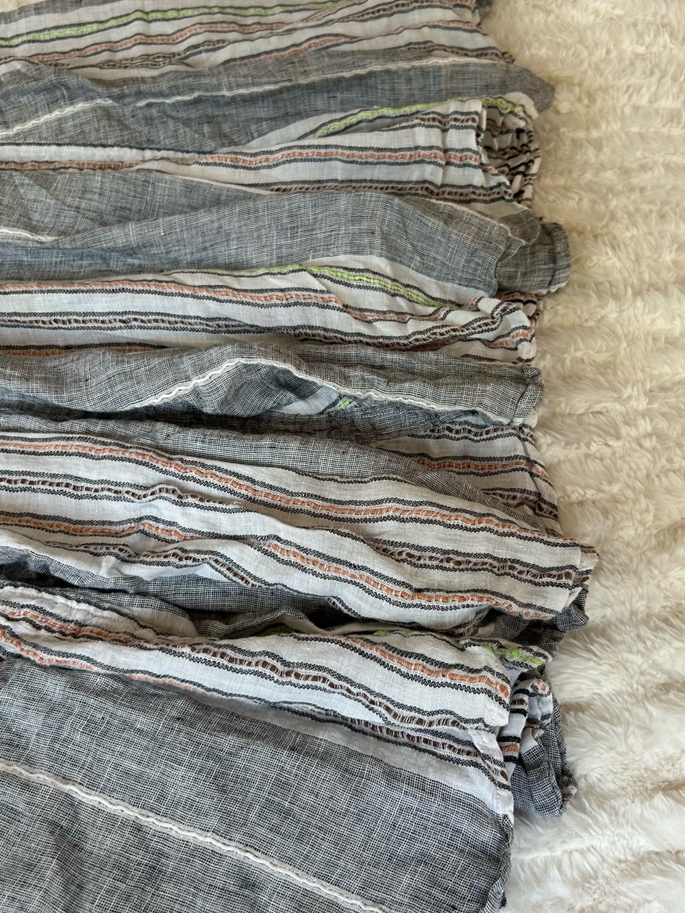 CP Shades Lily Linen Striped Maxi Skirt - Picture 9 of 10